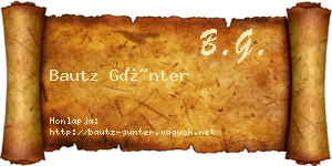 Bautz Günter névjegykártya